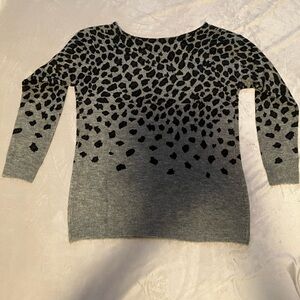 Cozy Gray Leopard Print Sweater